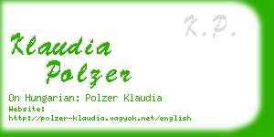 klaudia polzer business card